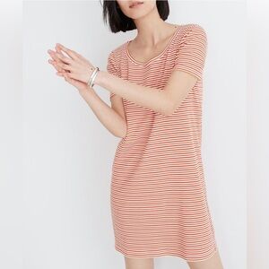 Madewell Swingy Tee Dress in Stripe